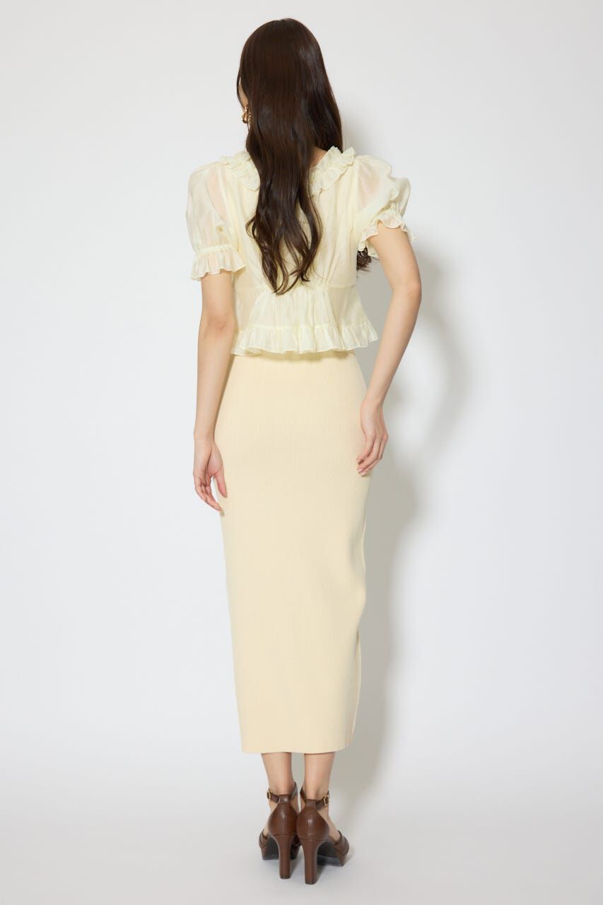 rienda「シフォンカーデセットタイトニットワンピース」|ワンピース|