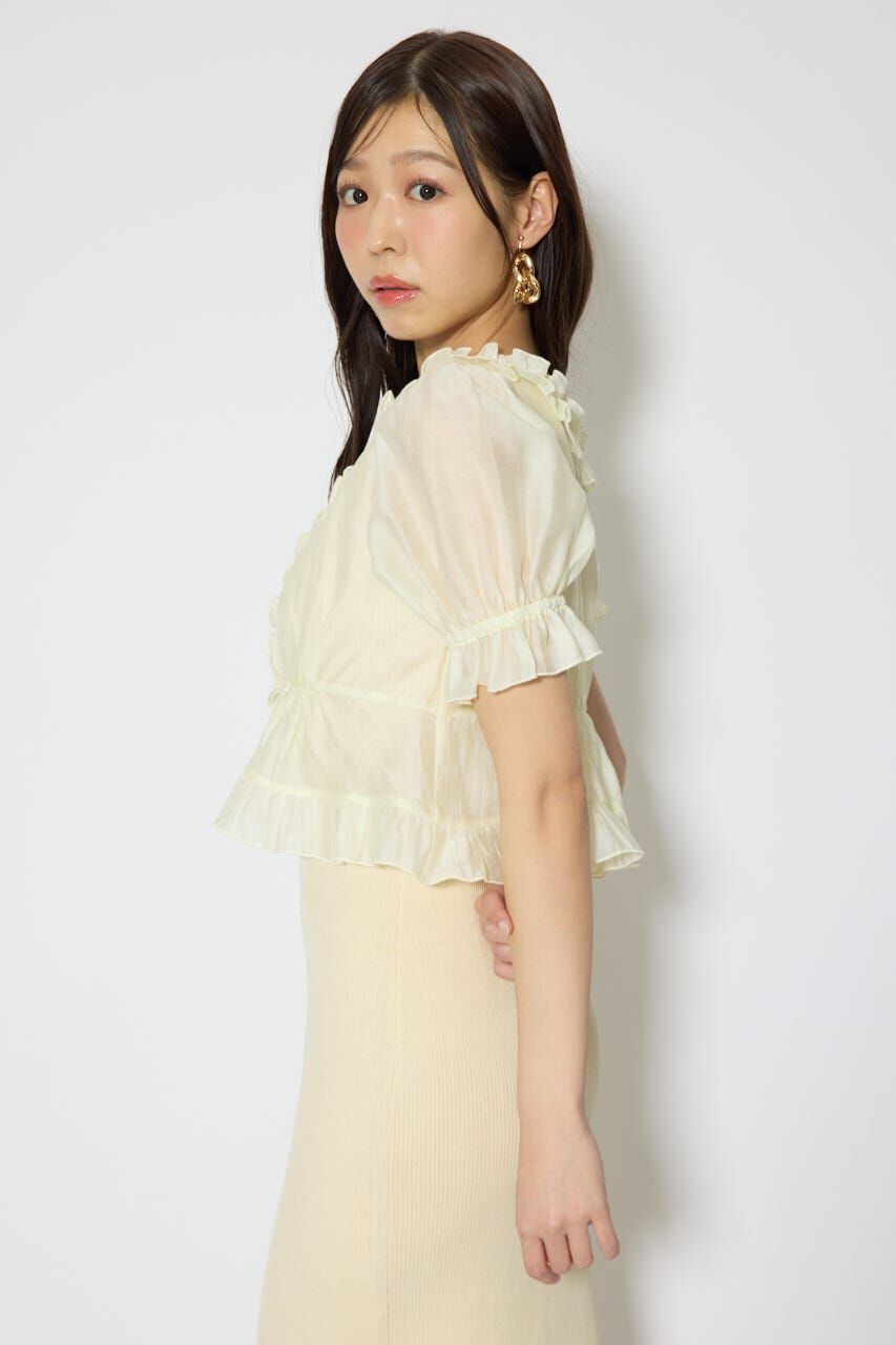 rienda「シフォンカーデセットタイトニットワンピース」|ワンピース|