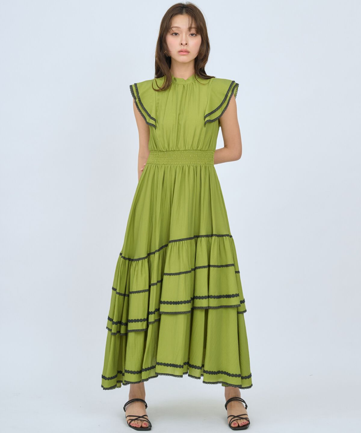 アンドクチュール「レーストリミングティアードワンピース」|ワンピース|