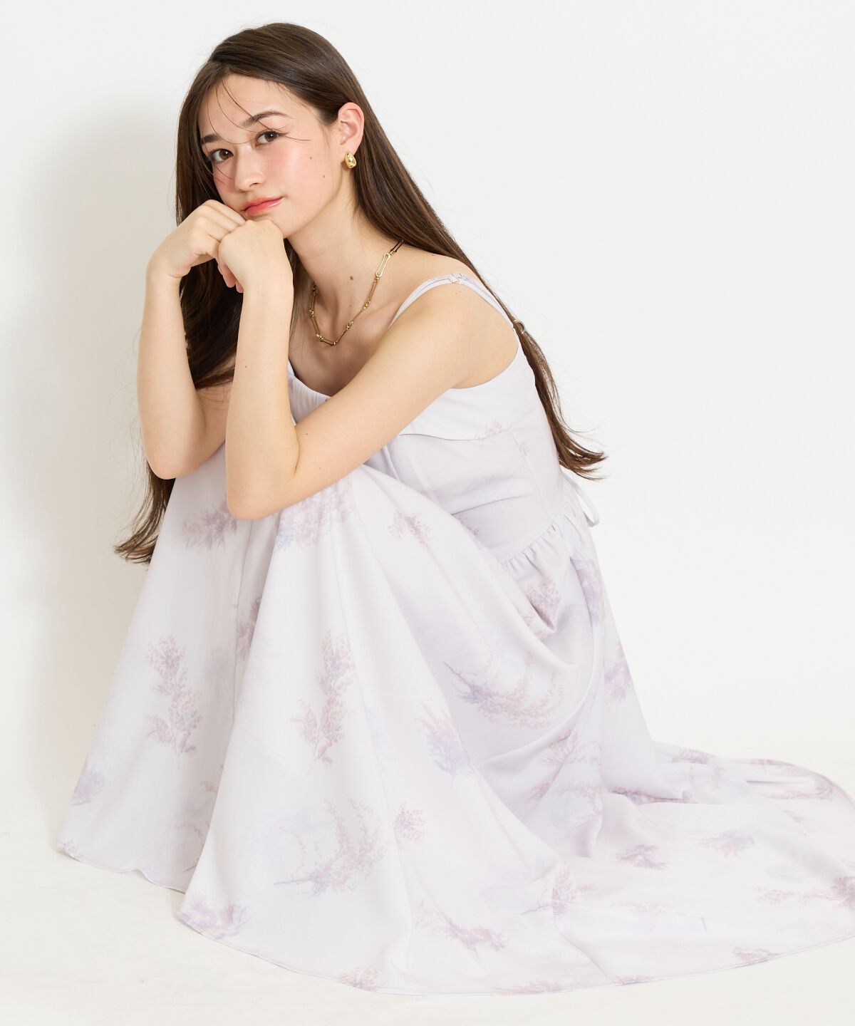 WILLSELECTION「ミモザプリントキャミワンピース」|ワンピース|赤系花柄