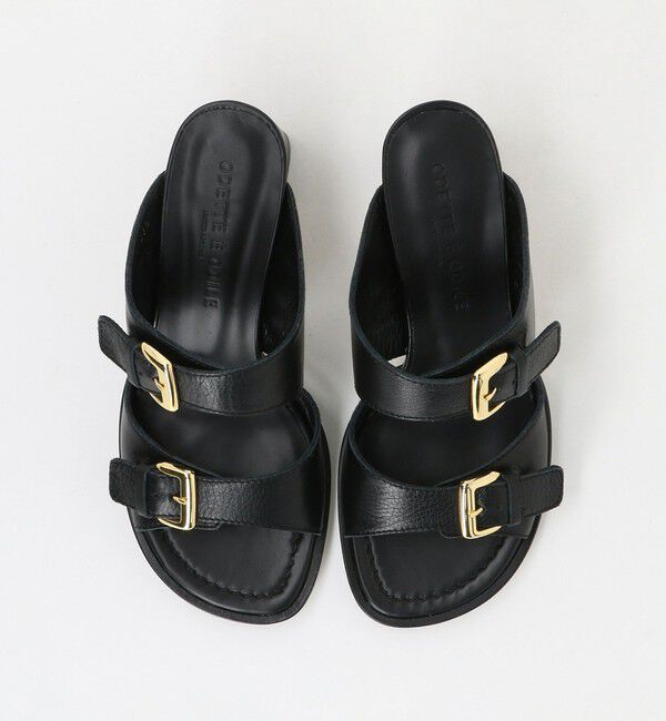 ODETTE E ODILE「ダブルワイドベルト ミュール サンダル60&uarr;」|サンダル|