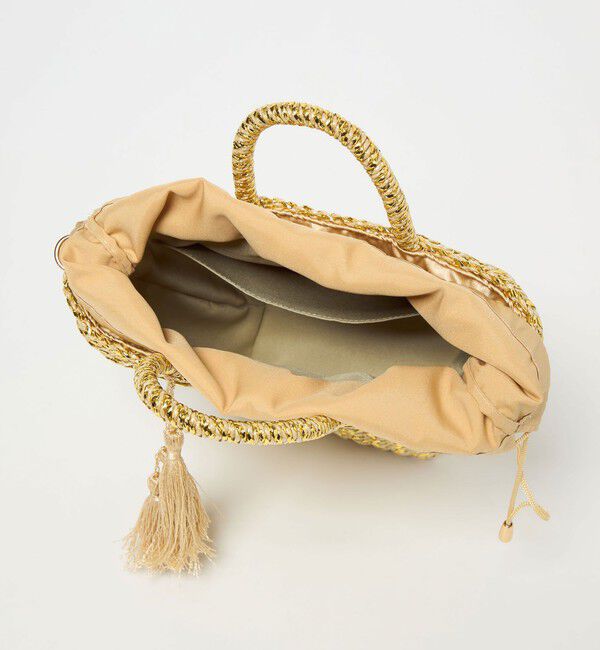 UNITED ARROWS green label relaxing「2WAY メタリック ペーパーカゴバッグ」|かごバッグ|