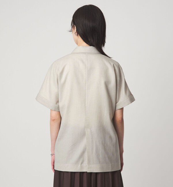 UNITED ARROWS green label relaxing「［size SHORTあり］ライト リネンライク ハーフスリーブ ジャケット UVカット 通気性」|テーラードジャケット|