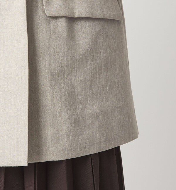 UNITED ARROWS green label relaxing「［size SHORTあり］ライト リネンライク ハーフスリーブ ジャケット UVカット 通気性」|テーラードジャケット|