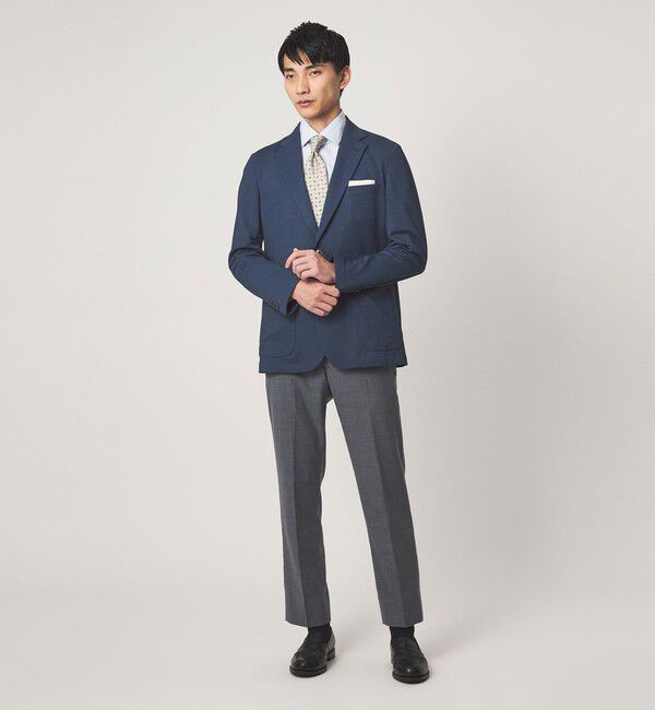 UNITED ARROWS green label relaxing「ポリエステル ジャージ カノコ 2B ジャケット -ウォッシャブル・ストレッチ・吸水速乾-」|テーラードジャケット|