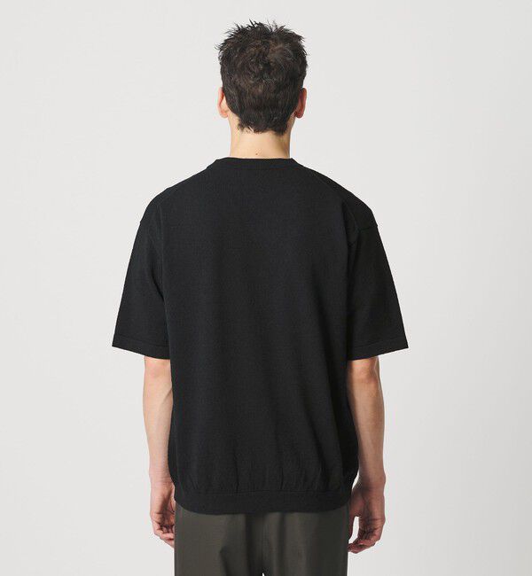 BEAUTY&YOUTH UNITED ARROWS「KNITEE クリンプコットン Vネック ニット Tシャツ ウォッシャブル」|ニット・セーター|