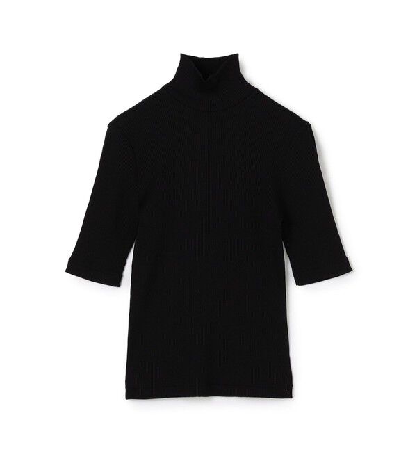 DES PRES「シルクコットンリブ ハーフスリーブプルオーバー」|Tシャツ・カットソー|19 ブラック