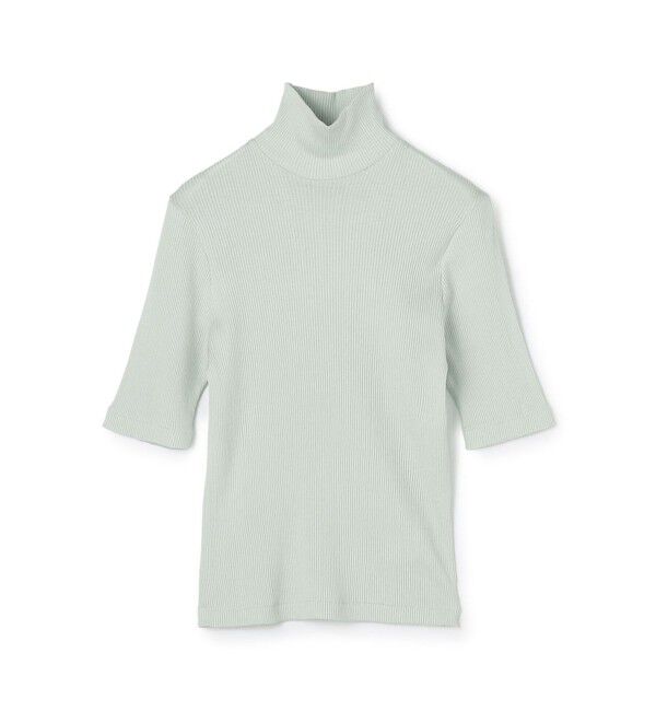 DES PRES「シルクコットンリブ ハーフスリーブプルオーバー」|Tシャツ・カットソー|61 ライトブルー