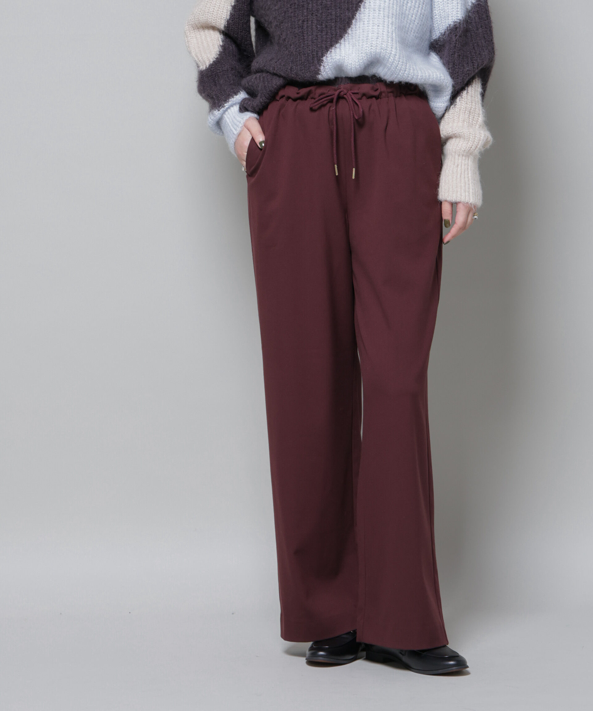 nano･universe「ファンクションダブルウエストイージーパンツ」|チノ|