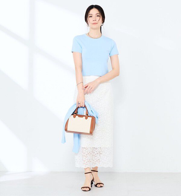 NOLLEY'S sophi「《手洗い可能/アンサンブル対応》マルチファンクション総針半袖プルオーバー」|ニット・セーター|