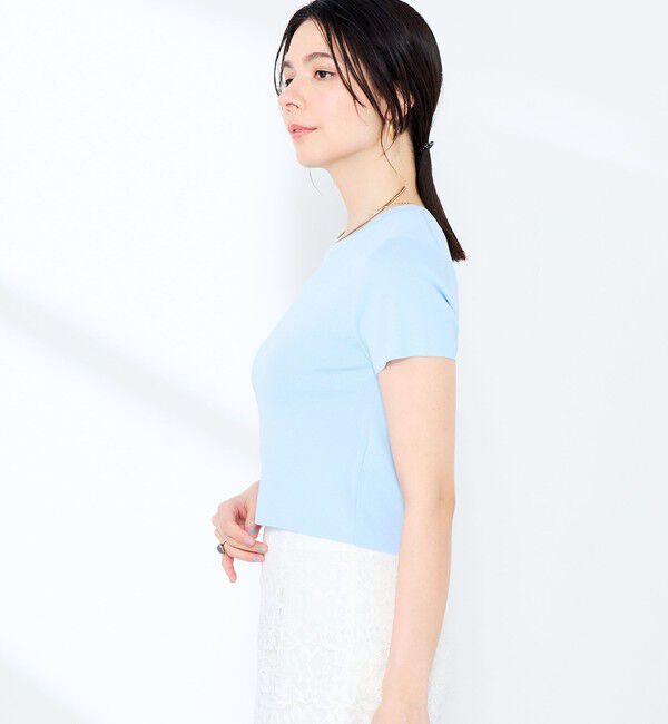 NOLLEY'S sophi「《手洗い可能/アンサンブル対応》マルチファンクション総針半袖プルオーバー」|ニット・セーター|