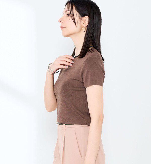 NOLLEY'S sophi「《手洗い可能/アンサンブル対応》マルチファンクション総針半袖プルオーバー」|ニット・セーター|