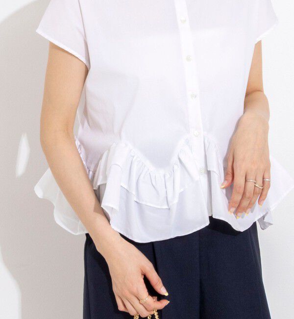 NOLLEY'S「ウオッシャブルペプラムフリル2WAY半袖ブラウス」|シャツ・ブラウス|