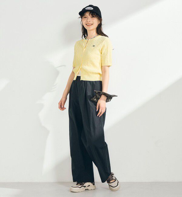 fredy emue「【毎年大人気！/完売必須】FR刺しゅうケーブル柄半袖カーディガン」|カーディガン|