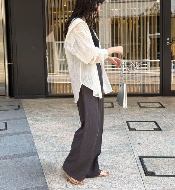 fredy emue「リネン混楊柳フーディシャツ」|シャツ・ブラウス|