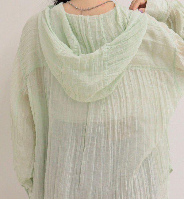 fredy emue「リネン混楊柳フーディシャツ」|シャツ・ブラウス|