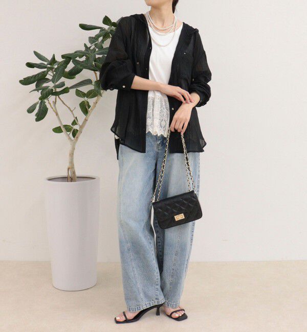 fredy emue「リネン混楊柳フーディシャツ」|シャツ・ブラウス|