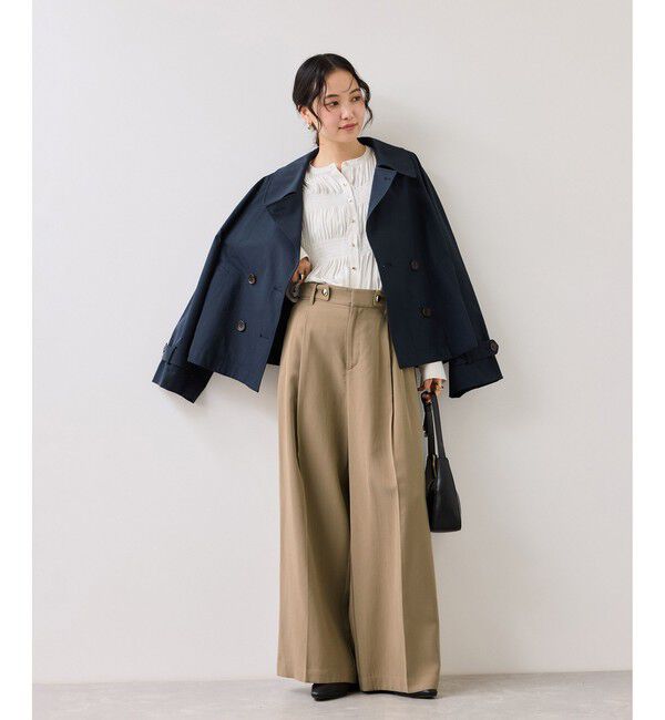 VIS「ツータックワイドパンツ/イージーケア」|チノ|