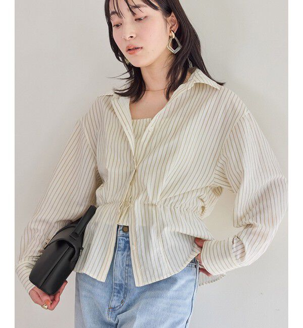 VIS「レイヤードストライプシャツ」|シャツ・ブラウス|オフホワイト(15)
