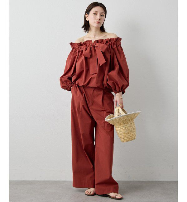  「コットンタイプライターギャザーブラウス」|シャツ・ブラウス|