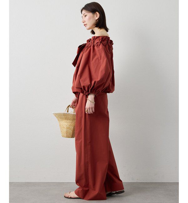  「コットンタイプライターギャザーブラウス」|シャツ・ブラウス|