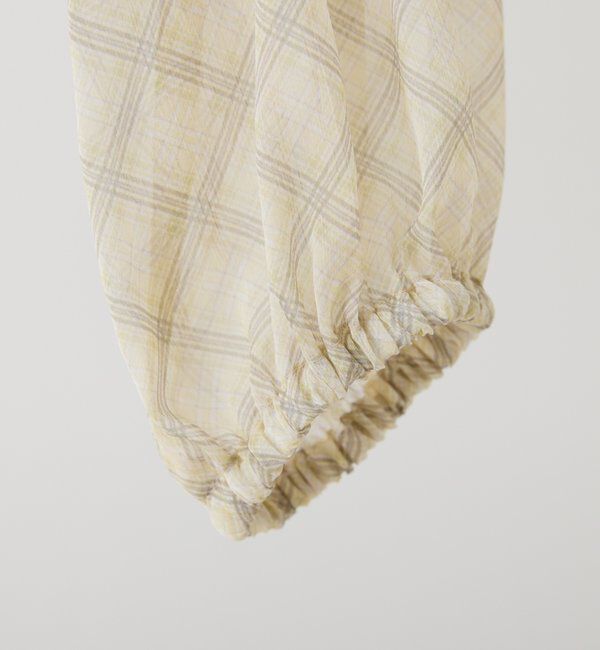  「チェックシフォンラッフルブラウス」|シャツ・ブラウス|