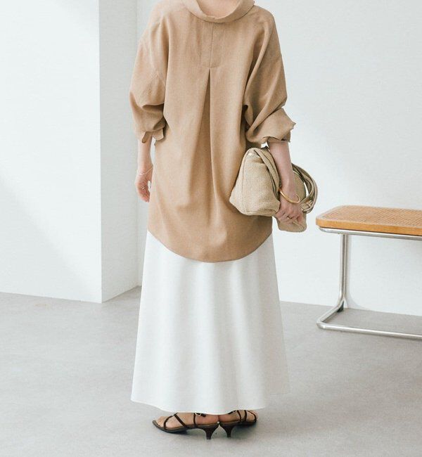  「【セットアップ着用可能/接触冷感機能付き】ドレーピーカットバイヤススカート」|スカート|