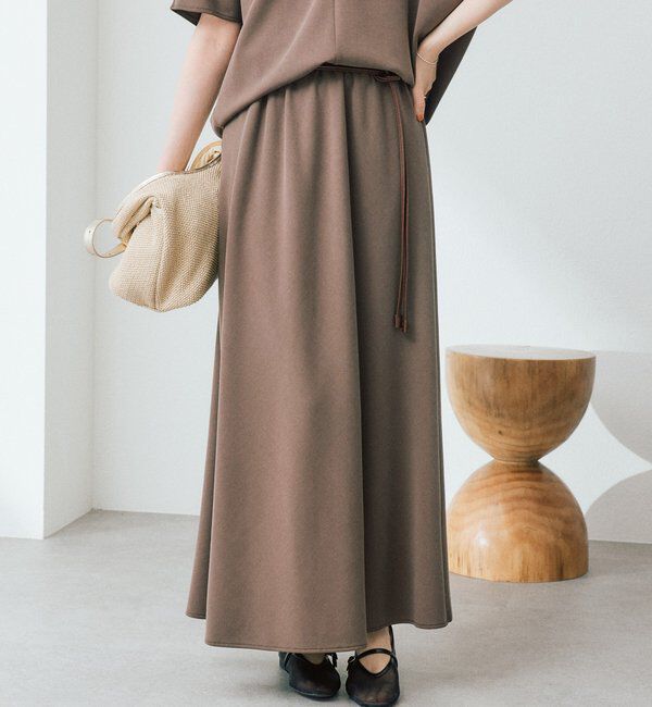  「【セットアップ着用可能/接触冷感機能付き】ドレーピーカットバイヤススカート」|スカート|