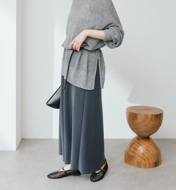  「【セットアップ着用可能/接触冷感機能付き】ドレーピーカットバイヤススカート」|スカート|