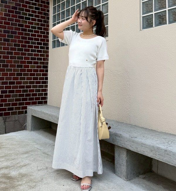  「【@__misa__03企画】プレート付きドッキング半袖ワンピース」|ワンピース|