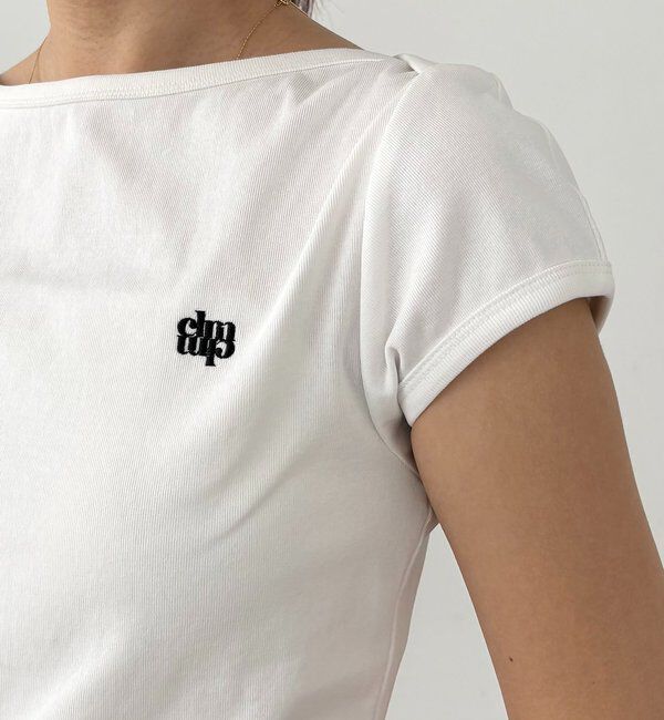  「【Tシャツが苦手な方にも◎】1ポイントボートネックTシャツ」|Tシャツ・カットソー|