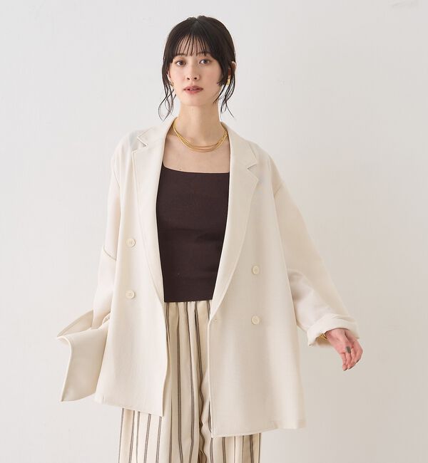 Rouge vif「バスケットメッシュダブルジャケット」|テーラードジャケット|