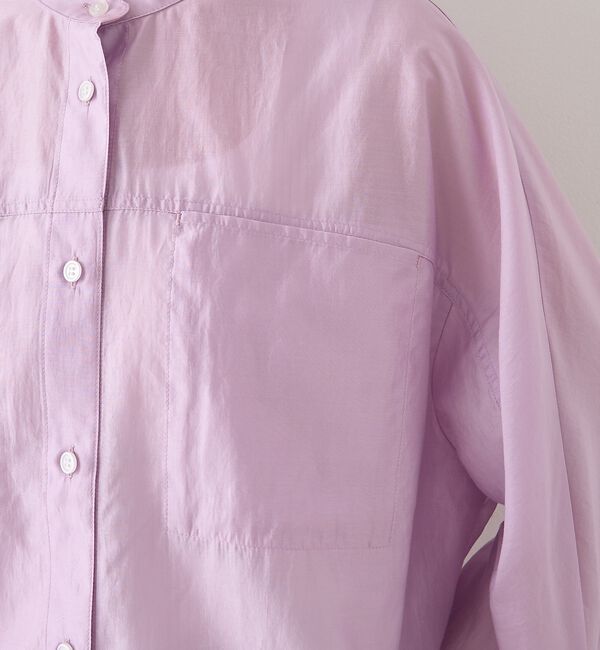 Rouge vif「シアースタンドネックシャツ/バンドカラーシャツ」|シャツ・ブラウス|