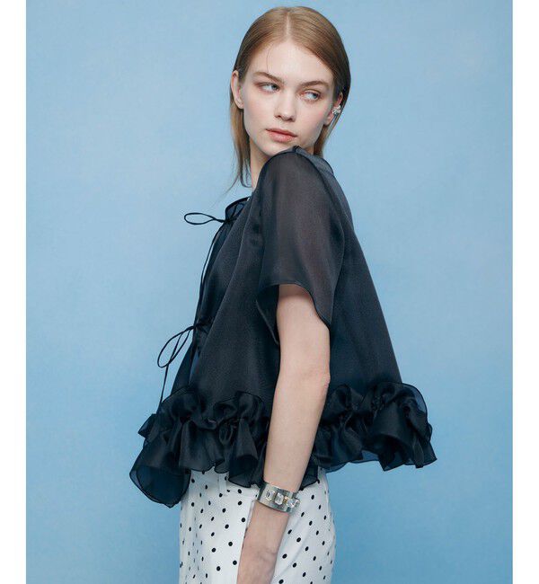 LOULOU WILLOUGHBY「【LOULOU WILLOUGHBY】2WAYシアーブラウス」|シャツ・ブラウス|