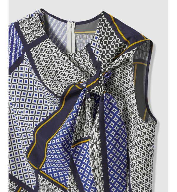 allureville「ジオメトリックプリントパッチブラウス」|シャツ・ブラウス|