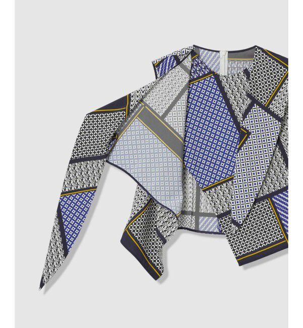 allureville「ジオメトリックプリントパッチブラウス」|シャツ・ブラウス|