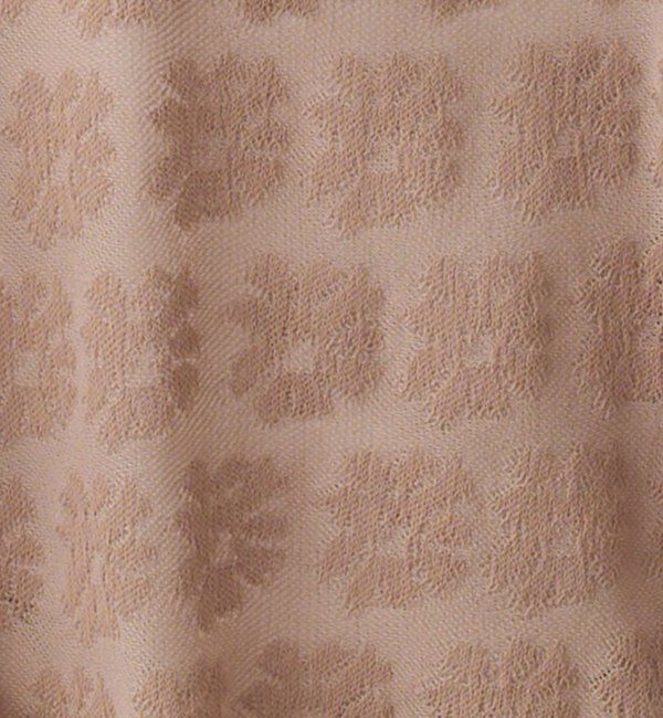  「透かし編み花柄ジャガード襟付カーディガン」|カーディガン|