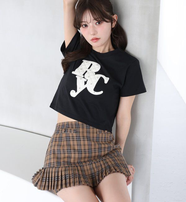  「ビジュー付ロゴアソートサスティナブルTシャツ」|プルオーバー|