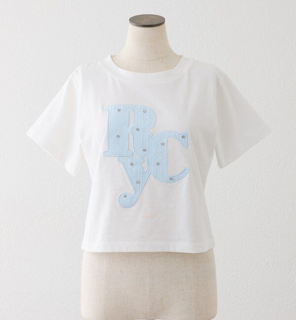  「ビジュー付ロゴアソートサスティナブルTシャツ」|プルオーバー|