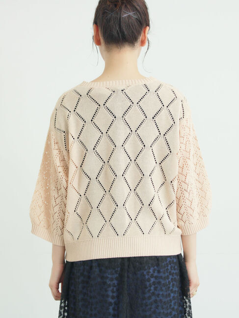 Samansa Mos2「ビーズ花刺繍カーディガン」|カーディガン|