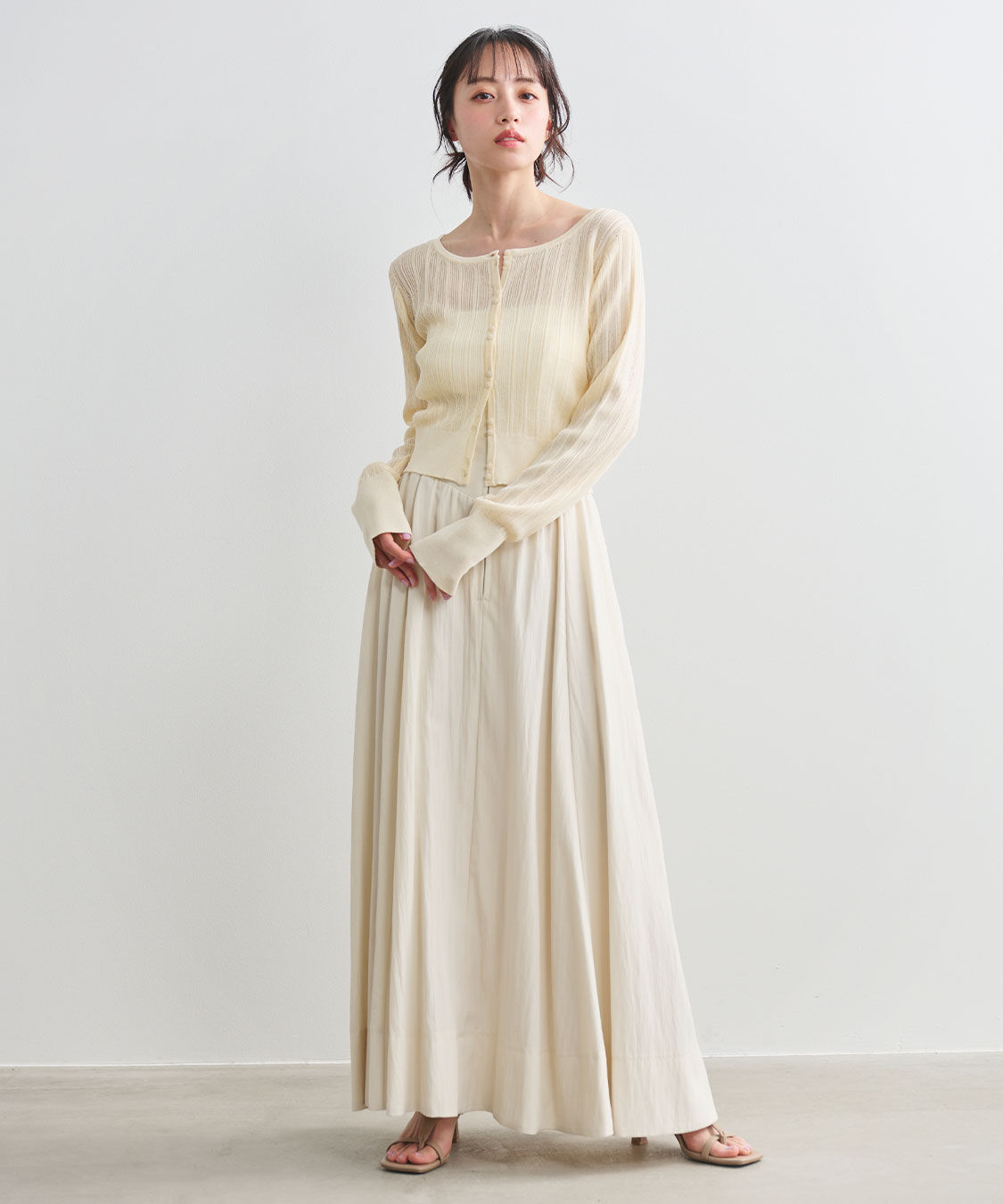 COCO DEAL「ランダムリブシアーニットカーディガン」|ニット・セーター|