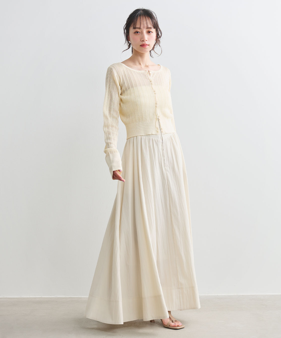 COCO DEAL「ランダムリブシアーニットカーディガン」|ニット・セーター|