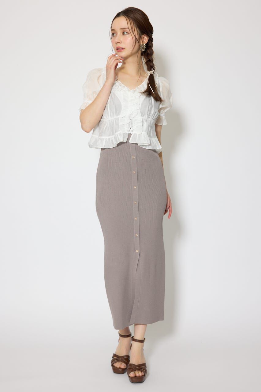 rienda「シフォンカーデセットタイトニットワンピース」|ワンピース|