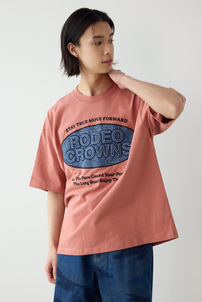 RODEO CROWNS「エンボスデニムロゴTシャツ」|Tシャツ・カットソー|D/PNK3