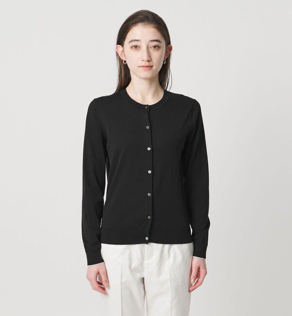 UNITED ARROWS「18G クルーネック ニットカーディガン ‐ウォッシャブル‐」|カーディガン|