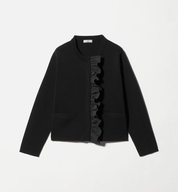 UNITED ARROWS green label relaxing「フロント フリル ニット カーディガン」|カーディガン|