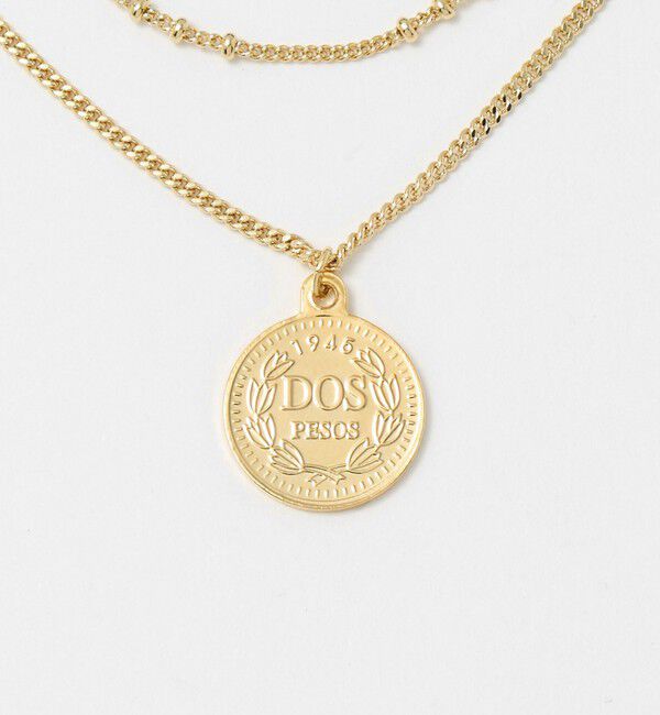 UNITED ARROWS green label relaxing「3WAY ターコイズカラー＆コイン ネックレス」|ネックレス|