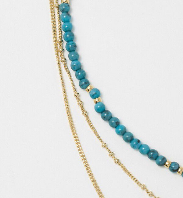 UNITED ARROWS green label relaxing「3WAY ターコイズカラー＆コイン ネックレス」|ネックレス|