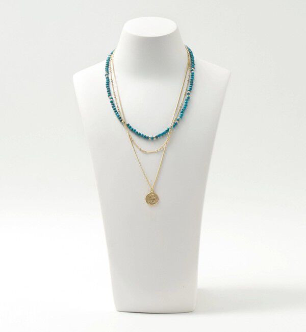 UNITED ARROWS green label relaxing「3WAY ターコイズカラー＆コイン ネックレス」|ネックレス|
