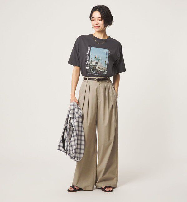 UNITED ARROWS green label relaxing「【WEB限定】＜at ease＞オルマイ スラックス ストレッチ UVカット」|スラックス|